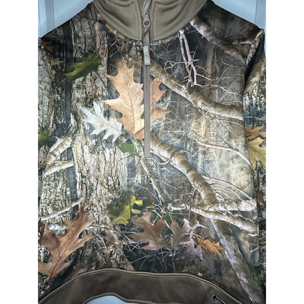True Timber Camo Hunting Quarter Zip Pullover Sweatshirt Sz Mens Medium - Picture 3 of 8